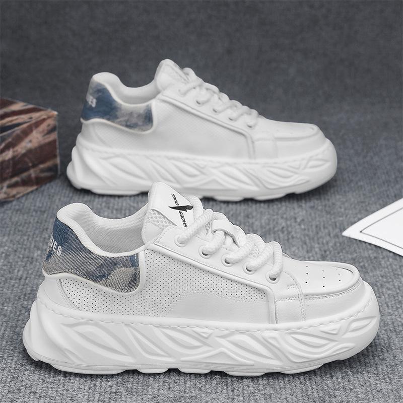 Autumn 22 new leather dad shoes platform heightening casual sports shoes hip-hop shoes 39