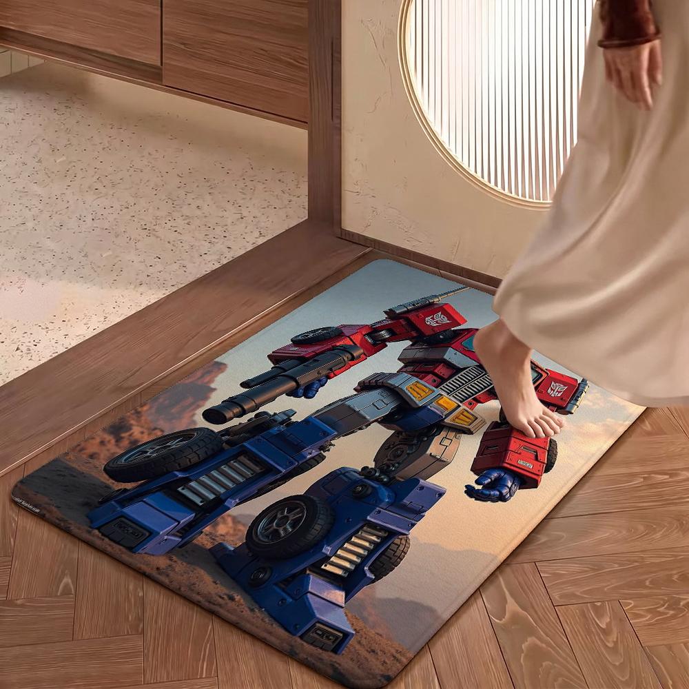 Bumblebee Battle Armor Rectangular Rug Durable Easyclean Carpet For Hallway Balcony Study Home Party Decor Halloween Gift