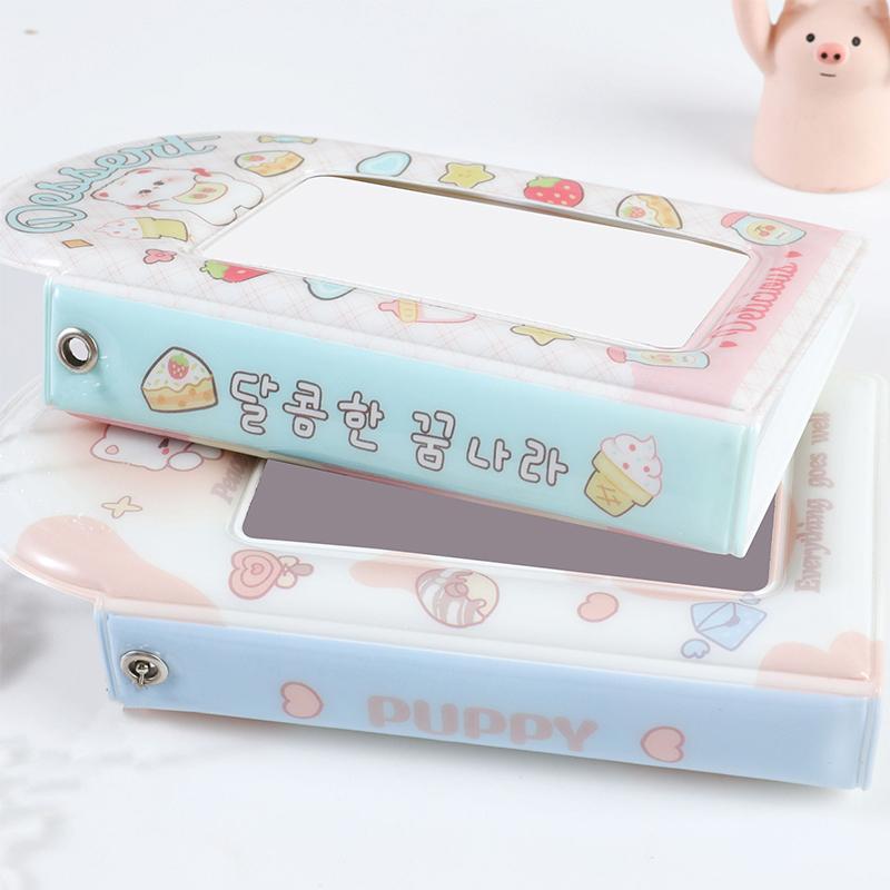 Niedliches Fotoalbum 3 Zoll Fotokartenhalter Idolkarten Sammelalbum 32 Taschen Buchalbum Fotokarten Aufbewahrungsetui