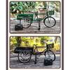 1/10 Mini Stop Retro Trójkołowy Rower Płaski Metalowy Odlewany Ciśnieniowo Klasyczny Model Trójkołowy Zabawka Symulacja Kolekcja Prezenty