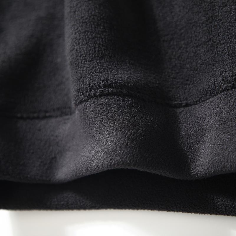 Men's Heavyweight Half-Zip Stand Collar Coral Fleece Sweatshirt - Super Warm Winter Casual Base Layer