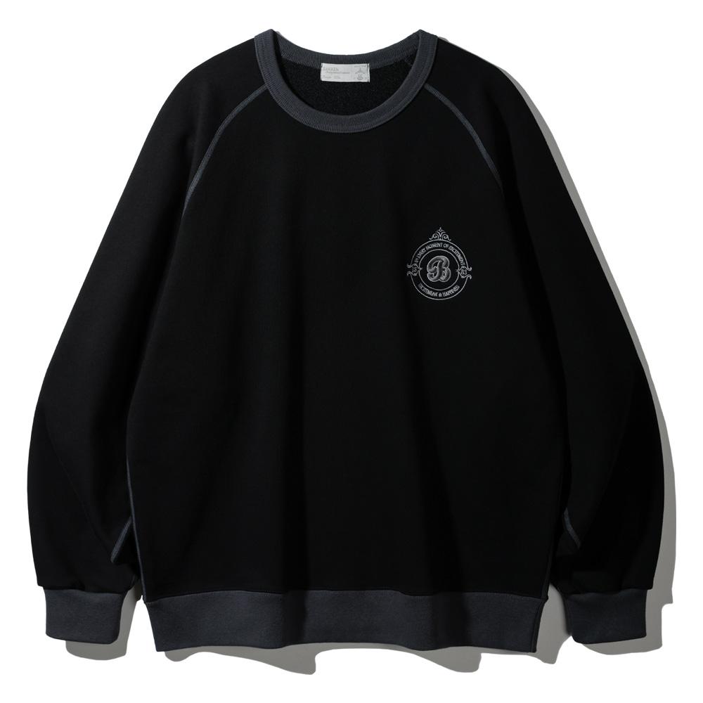 Свитшот с рукавом реглан Baken Coloration Bk5980_Черный Black/1