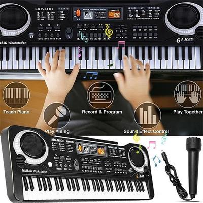 Organo elettronico 61 tasti tastiera musicale digitale portatile con microfono
