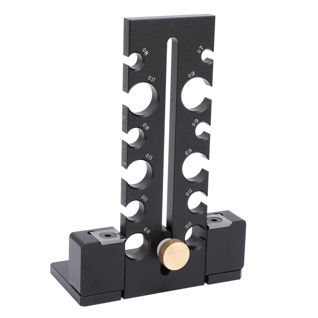 Dübelhersteller Vorrichtung Bausatz Holz 12 Löcher Verstellbare Schneidplatte Aluminiumlegierung Bohrmaschine Fräsen Rund