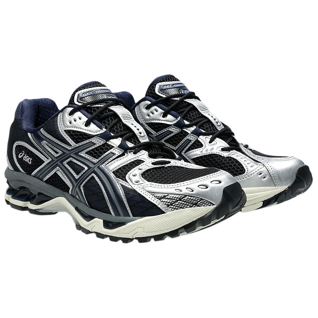 New Asics GEL Nimbus 10.1 Cushioned Slip Resistant Abrasion Resistant Low Top Running Shoes Unisex Silver Black 1203A543-003