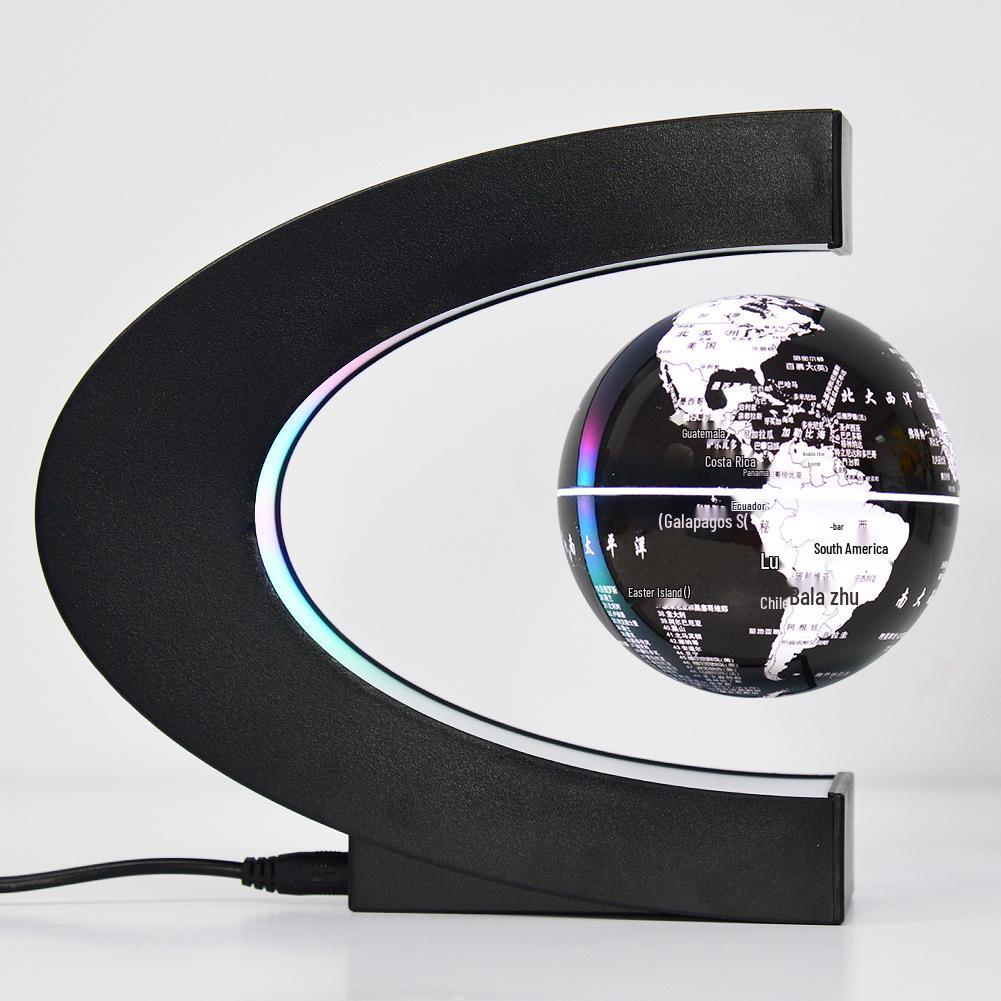 C-Shaped 3-Inch Magnetic Levitating Globe - Unique Valentine's Day Gift & Creative Home Decor Ornament
