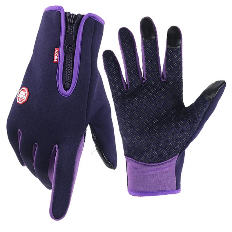 Waterproof Touchscreen Fleece Ski Gloves for Men & Women - Autumn/Winter Cycling Cold-Proof Style