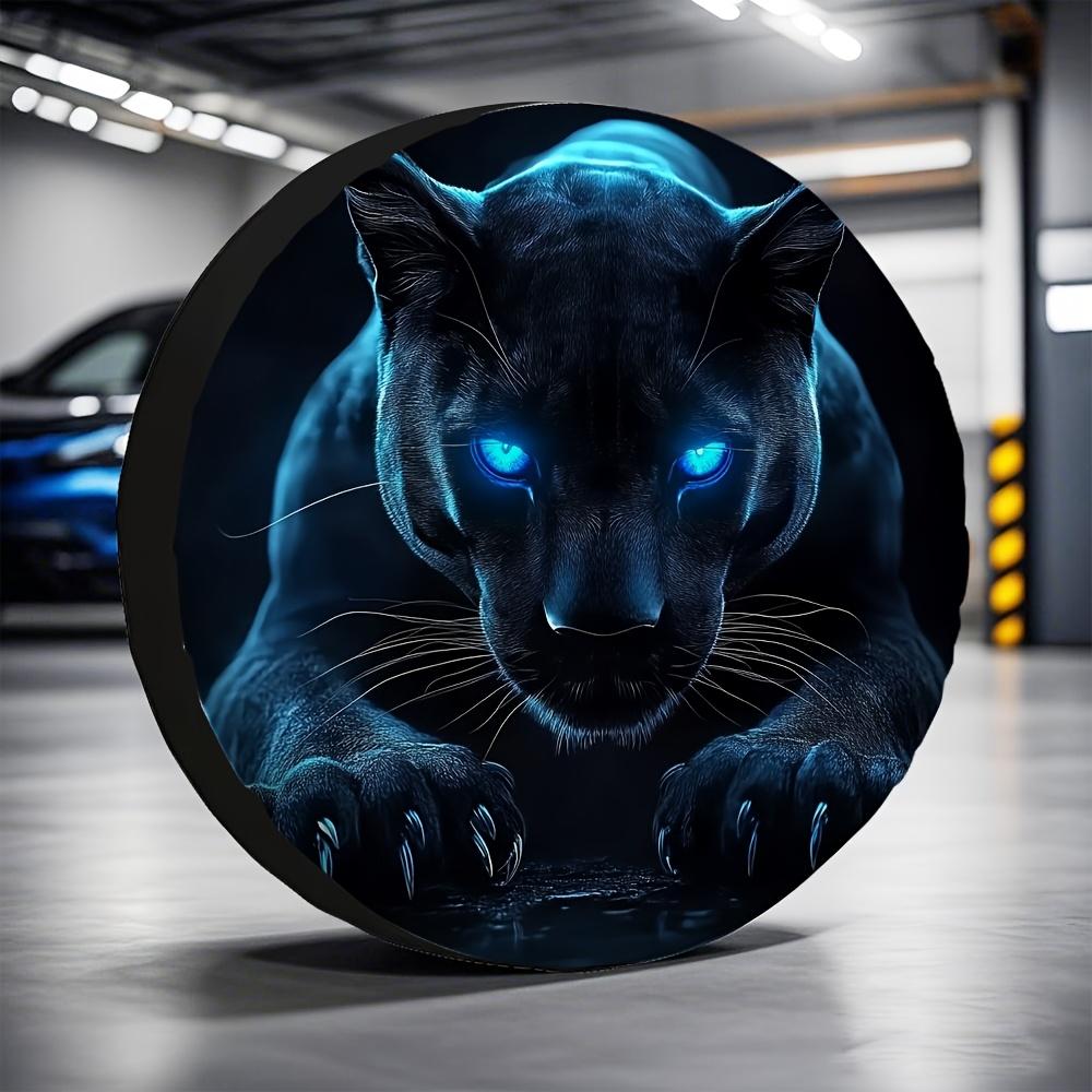 1pc Leopard Print Rain-Proof Tire Covers - 100% Polyester, Fit For All Vehicles, Vibrant Design For Road Trips & Halloween, Vehi