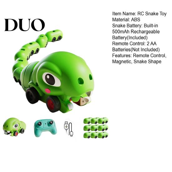 Magnetic Snake Toy RC Game Toy, Electric Remote Control Eating Itself Interactive Electronic Parent-Child Competitive Race Car for Boys Girls