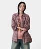 GROOVE RHYME Unisex Seersucker Check Long Sleeve Shirt - Pink (Lrbmciv792M)