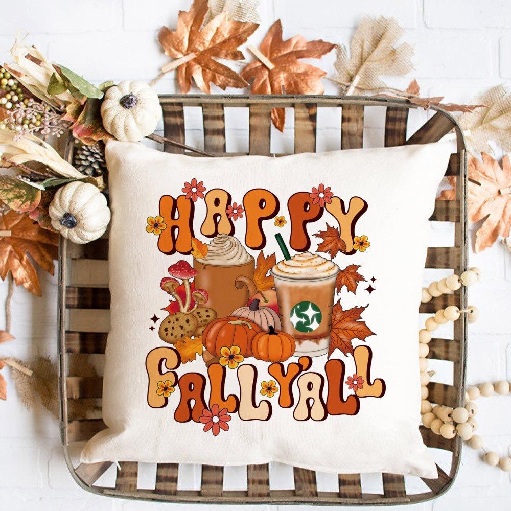 Kürbis Truthahn Muster Kissenbezug Herbst Party Deko Zuhause Kissenbezug Herbst Feiertag Kissenbezug Thanksgiving Herbst Geschenk