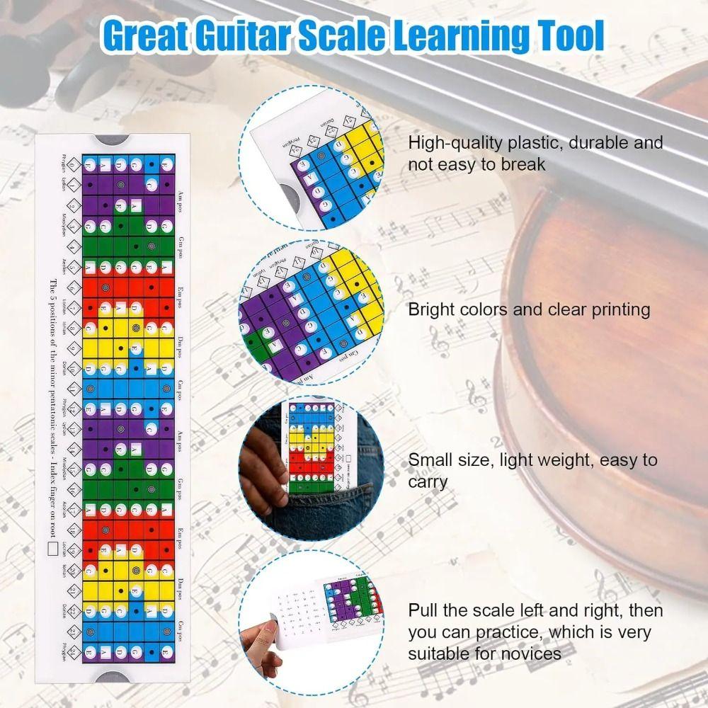 Diatonic and Mode Pentatonic Sliding Ruler Guitar Learning Ruler  Guitar Accessories