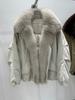 Women's autumn and winter new natural removable real fox fur collar fur thickened warm Parker poly down jacket