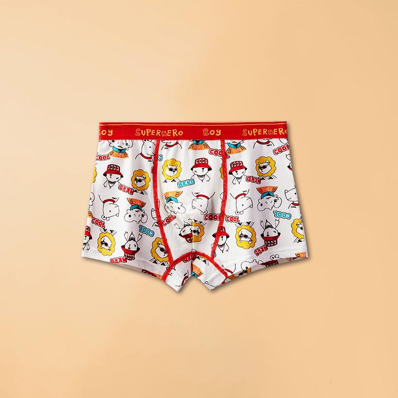 Year of the Horse Boys' Red Cotton Boxer Briefs - Medium & Large