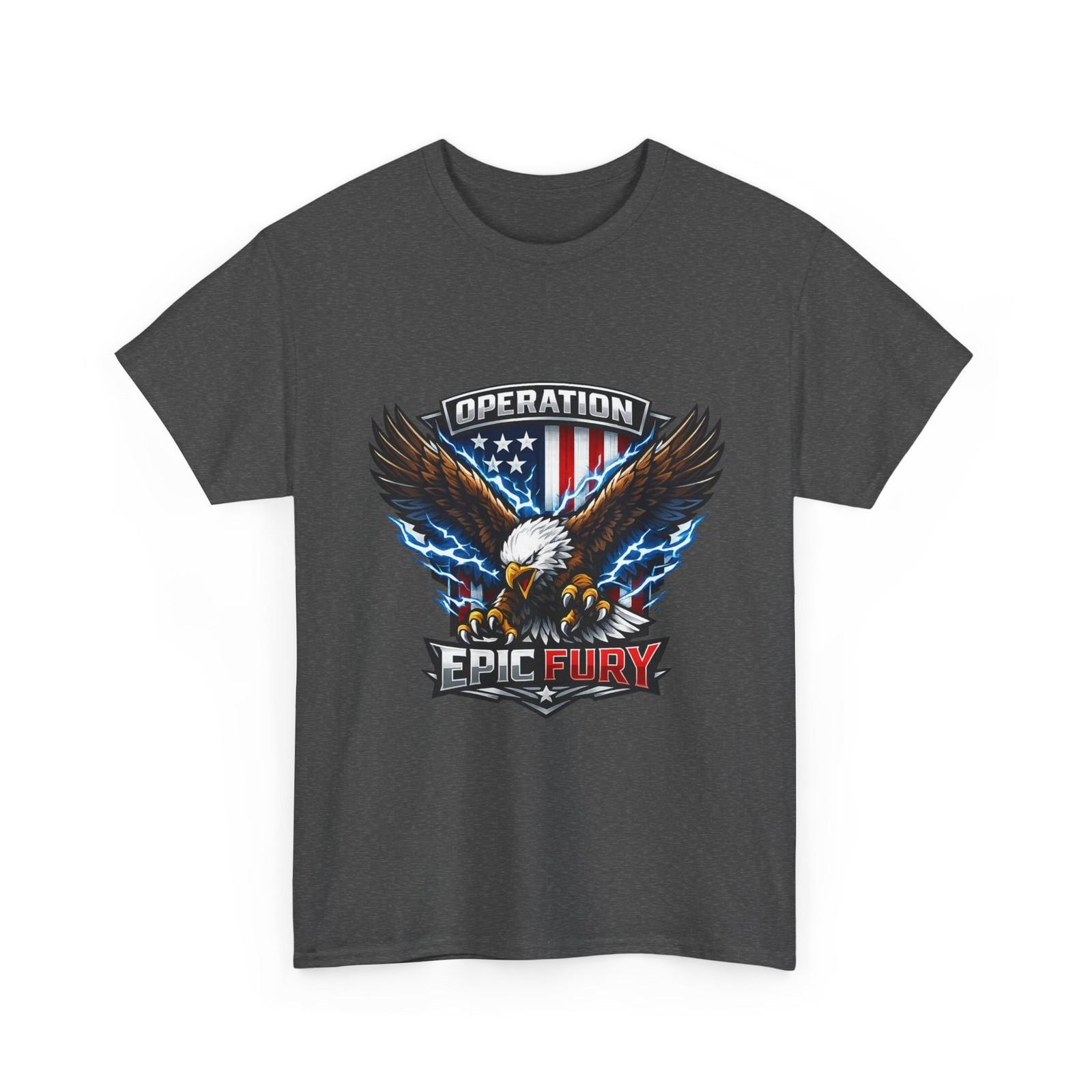 Operation Epic Fury T-Shirt, American Flag Eagle Shirt XL