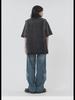 Unisex Retro High Street Pocket Jeans: Loose, Wide-Leg, Straight Fit Workwear for Couples