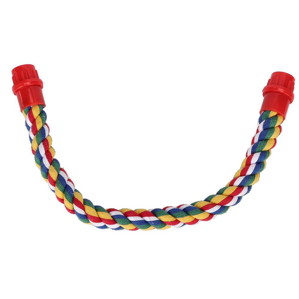 

Colorful Hanging Cotton Rope Bird Standing Frame Comfortable Parrot Chewing Climbing Grinding Rod for Cage
