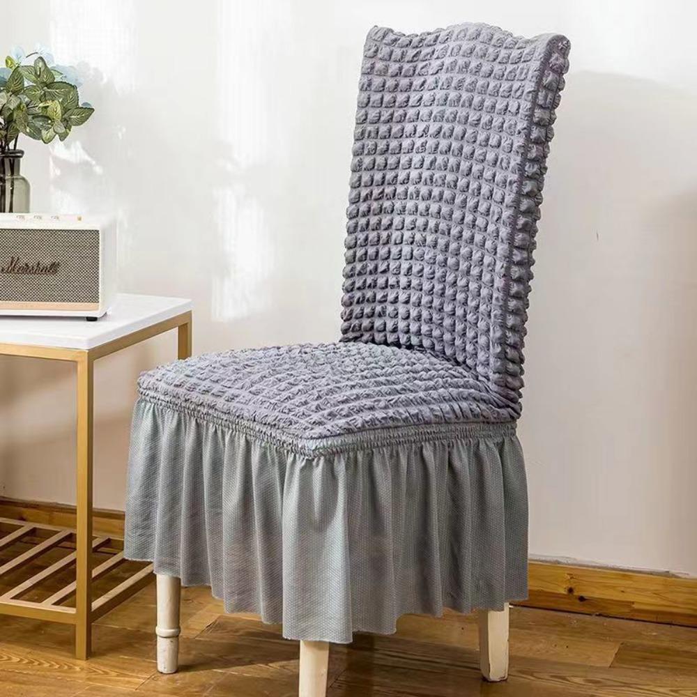 Elastic Bubble Grid Chair Seat Covers Universal Stretchable Dining Chair Covers All Season