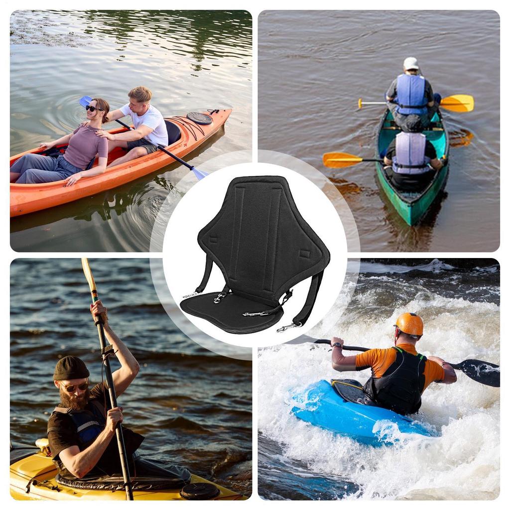 Kayak Seats Padded Kayak Seat With Adjustable Backrest Padded Adjustable Replacement Seating With Storage Bag For Camping