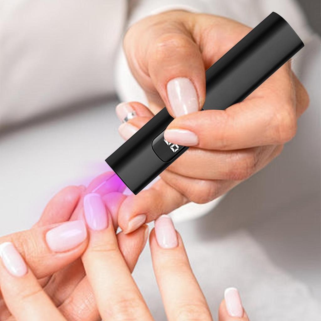 Mini UV Light For Nails Gel Polish Dryer USB Charging Digital Display LED Nail Light With 2 Timing Modes For Manicure Pedicure