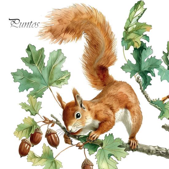 Natur-Thema Wohnkultur Aquarell Eichhörnchen Wandaufkleber, Niedlicher Ast Wandaufkleber, Weiche Illustrationsaufkleber Waldtier Wandbild Kunst für Wohnzimmer