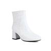 Autumn and Winter Large Size Sequined Women's Shoes Thick High Heels Short Boots