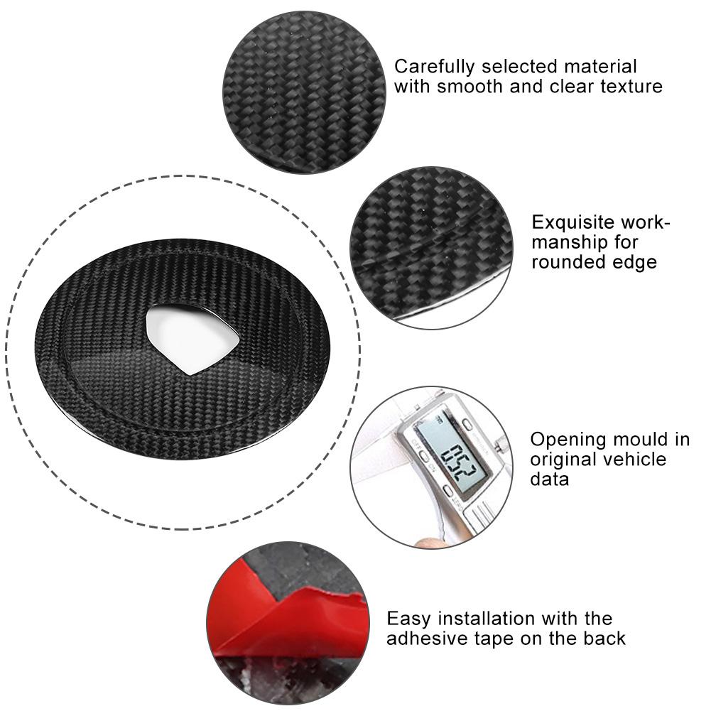 Car Carbon Fiber Steering Wheel Panel Cover Decoration Fit for Porsche 718