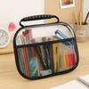 Large Capacity PVC Transparent Mesh Storage Bag Zipper Bag Toiletries Organizer Pouch  Sports