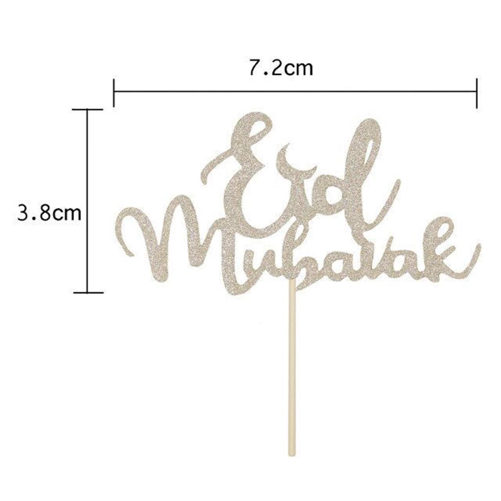 Sparkling Eid Mubarak Cake Topper Ramadan Hajj Birthday Baby Shower