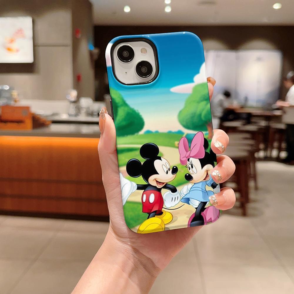 Disney phone case, double-layer protective cover, suitable for iPhone X/XS/SE/7/8/11/12/13/14/15/16/17 Pro Max Plus