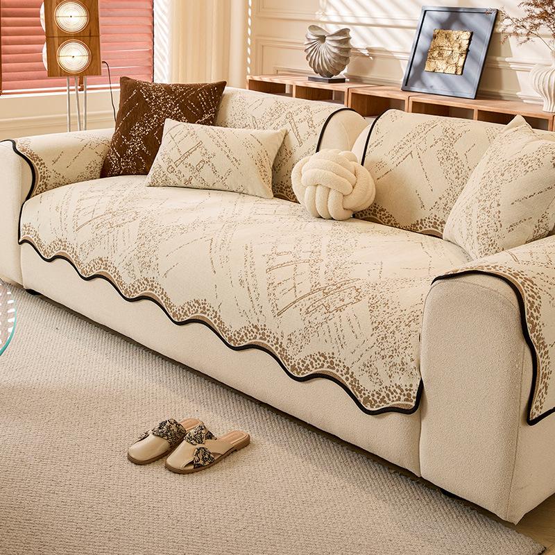 Special-Shaped Sofa Cushion Is Simple And Universal In All Seasons New Sofa Seat Cushion Non-Slip High-End Leather Sofa Cover