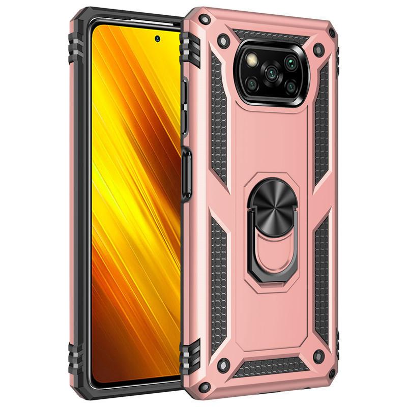 Applicable To Xiaomi POCO X3 Magnetic Bracket Protective Case Redmi Note14pro Ring Anti-drop Mobile Phone Case