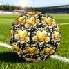 1pc Golden Heart Roses Size 5 Soccer Ball Professional Match Training Football Indoor &Outdoor Sports Ball Training Ball Lightweight Durable y19