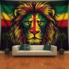 Jamaican Lion Tapestry Party Wall Hanging Decor For Cool Bedroom And Living Room Home Decoration Curtains