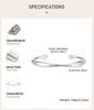 Bracelet jonc minimaliste à ouverture pour femme, Manchette en acier inoxydable pour poignet, Bracelets empilables, Bijoux lisses très polis