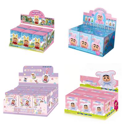 Nova Figura Original Eaki do Anime Crayon Shin-Chan Caixa Surpresa Boneca de Pelúcia Chaveiro Pingente Modelo Brinquedos Para Presente de Aniversário Infantil