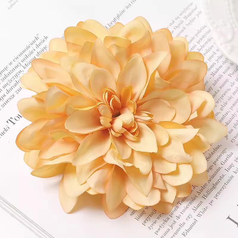 Orange Series Silk Artificial Flowers for DIY Headdress, Clothing Accessories, and Decorative Straw Hat Embellishments.