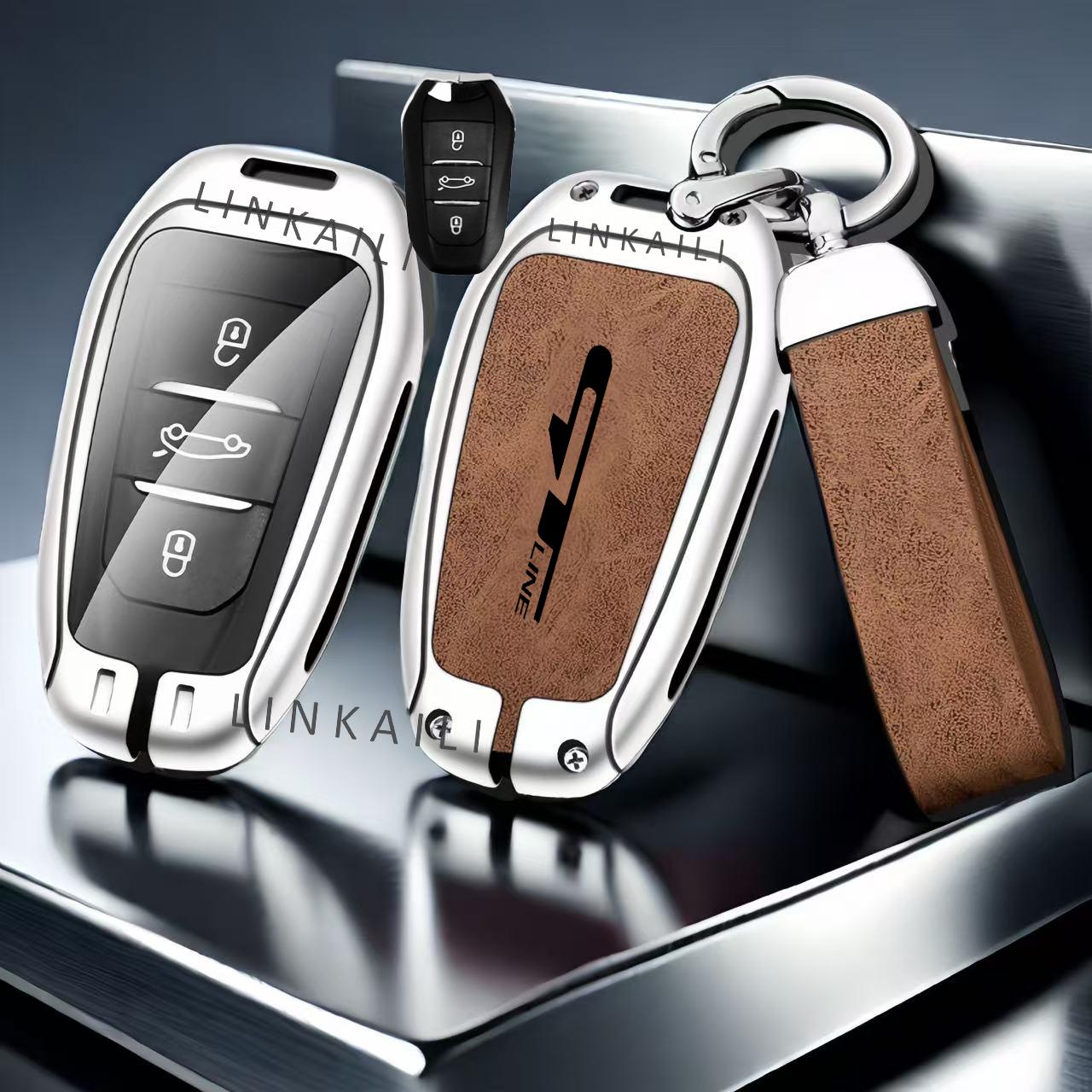 

Автомобильный чехол для ключей из цинкового сплава для Peugeot GTLine 207 307 407 208 308 408 508 2008 3008 4008 5008 RCZ Автомобильный брелок для ключей Металлический корпус ключа