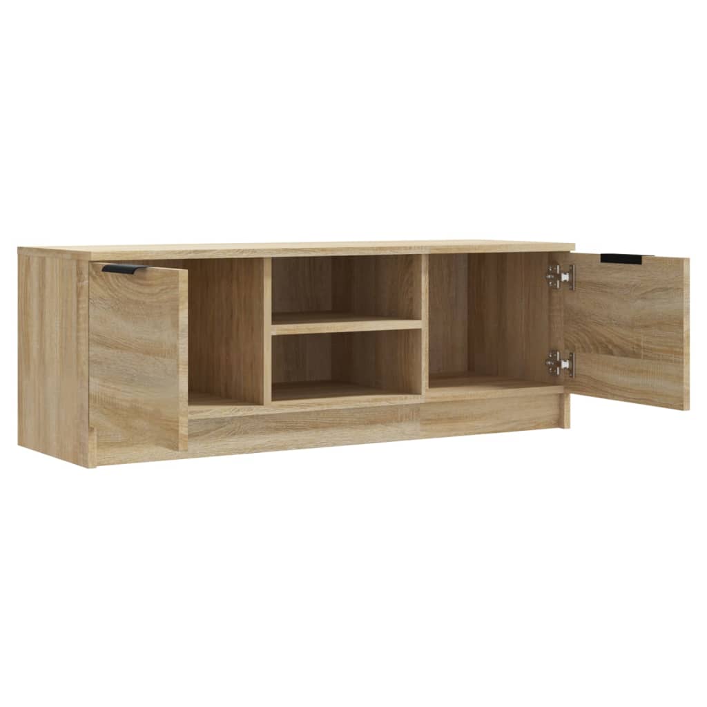 TV Cabinet In Sonoma Oak Finish 102 X 35 X 36.5 Cm Particleboard