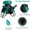 Garden Hose Splitter Double Y Shut Off Valve for Outdoor Lawn Water Hoses Connector Durable Rust-proof Splitter Adapter