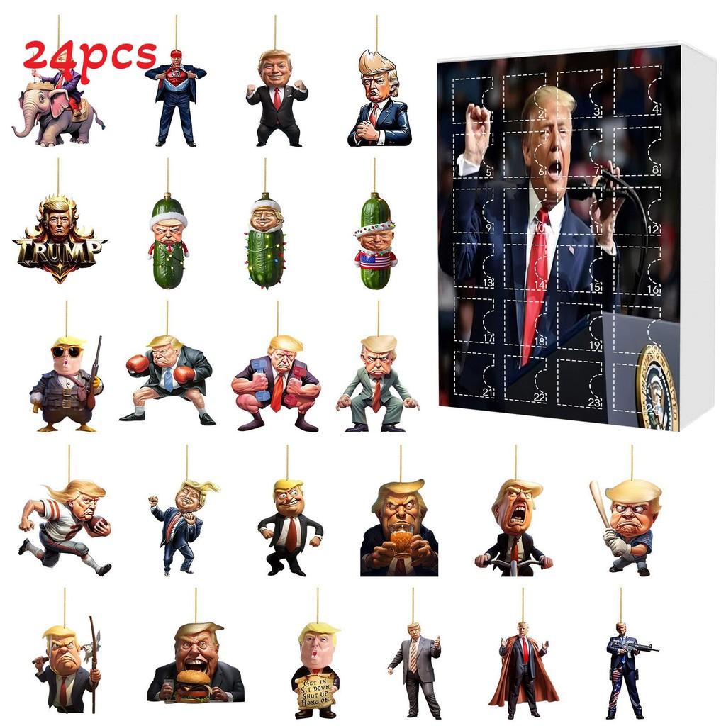 Donald Christmas Trump Blind Box Advent Calendar Pendant 24 Day Xmas Countdown