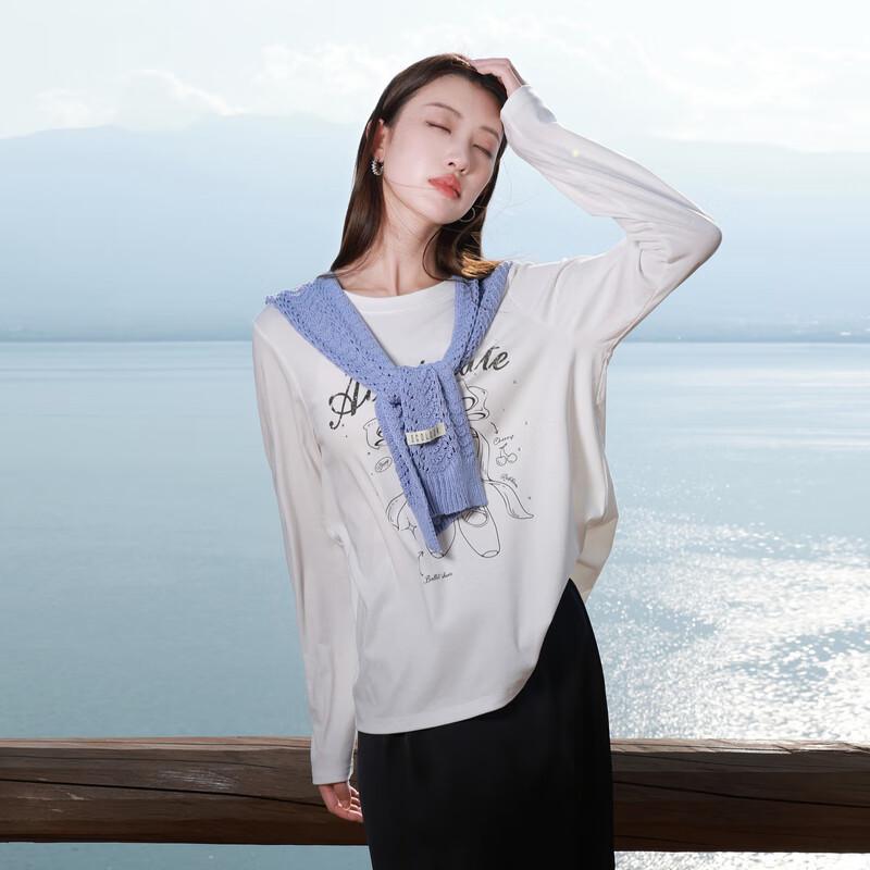 

Sancai Women s Plus-Size Ballet Print T-Shirt 2XL