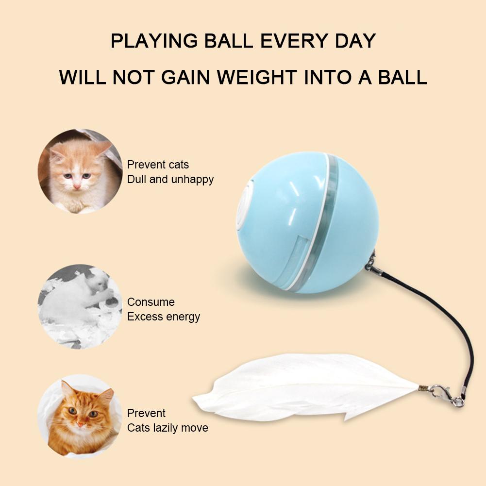 Self-Rolling Glowing Ball Toys For Cat Rechargeable Interactive Pet Toys Pets Supplies