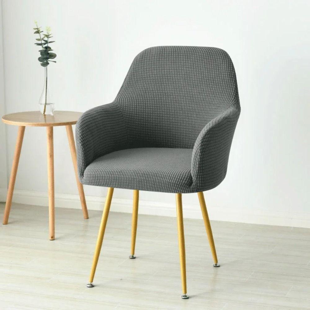 Elastic High Arm Chair Covers Adjustable All-in-one Armchair Covers Dustproof Polar Fleece Dining Chair Covers for Home Wedding