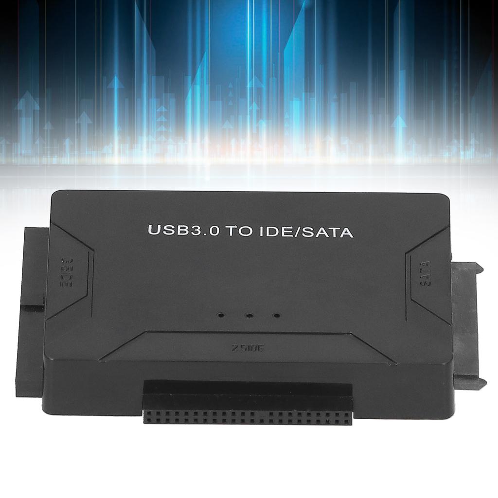 USB 3.0 To IDE SATA Converter External Hard Disk Drive Adapter Kit 2.5in/3.5in Cable 100‑240VEU Plug