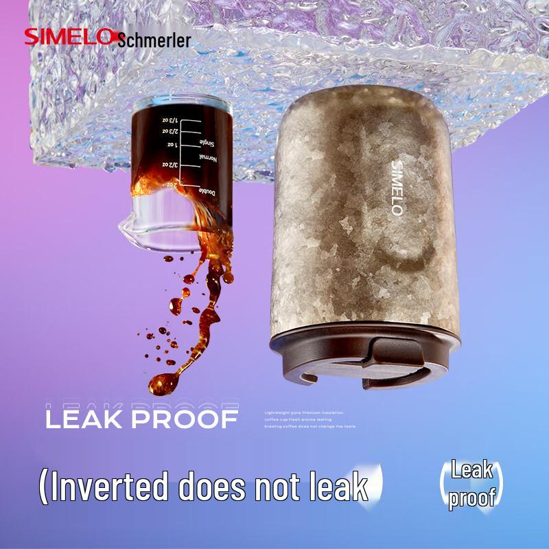 SIMELO Pure Titanium Insulated Portable Mug