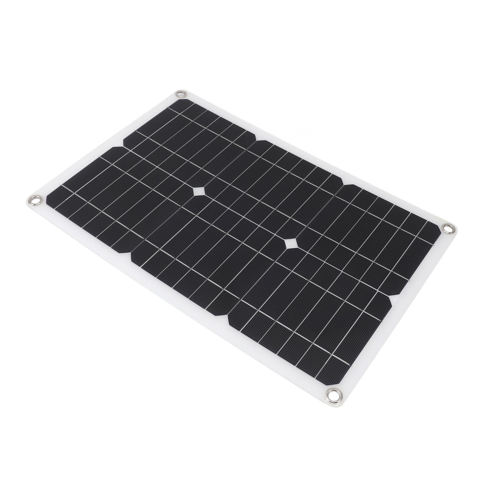 Flexible Solar Panel, 20W Monocrystalline Lightweight, 18V Battery for Car, RV, Yacht, Curved Installation, Ideal Camping, Boat Use