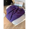 Purple sequined crew neck pullover sweater for women's autumn and winter lazy style loose and versatile knitted sweater for women