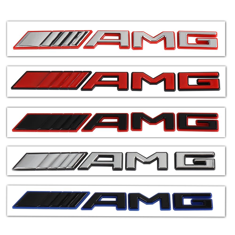 New AMG Emblem Car Tail Trunk Body Badge Sticker Decoration Accessories For Mercedes Benz E C G M S Class W176 W204 W212 GLC CLA