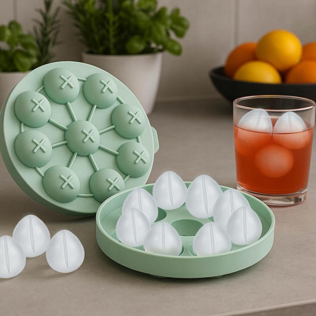 4x SILICONE ICE CUBE MOLD TULIP 3D Chocolate Ice Molds